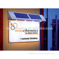 Customized solar powered sign, outdoor weatherproof wall-mounted company solar led sign by shanghai manufacturer